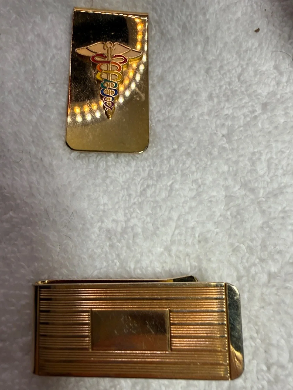 5 different Gold & Silver toned Men's Money Clip - Sleek Polished Finish